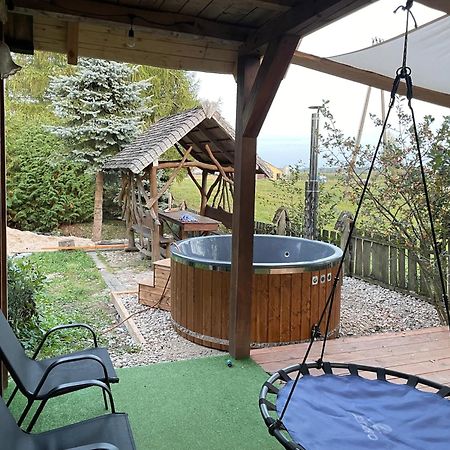 Dom Z Sauna - Lugiele Dzierwiany Bagian luar foto
