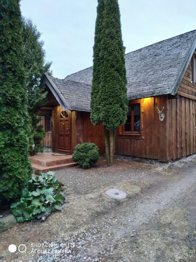 Dom Z Sauna - Lugiele Dzierwiany Bagian luar foto